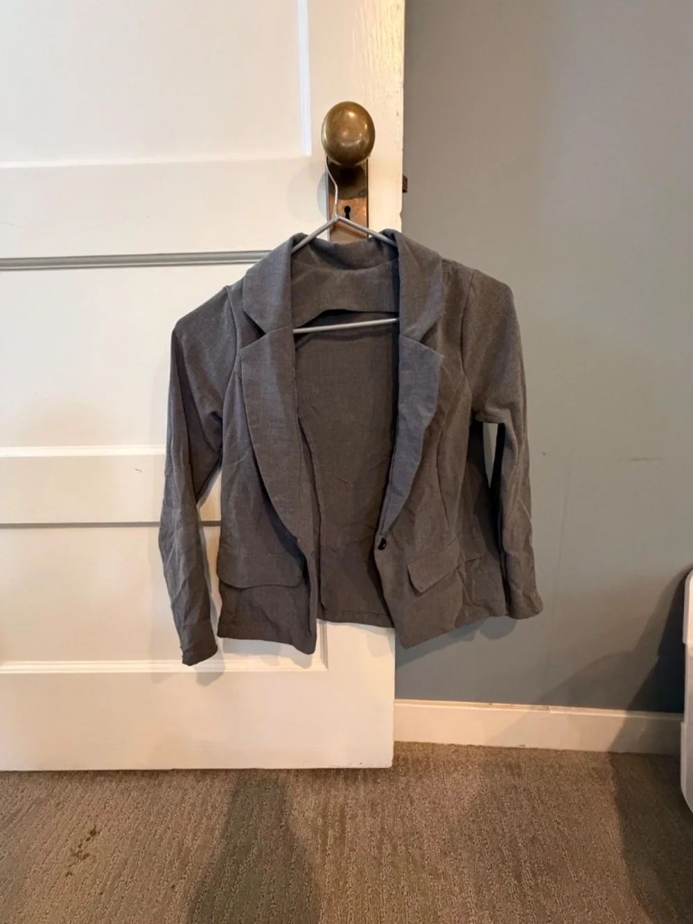 Weissman Woven Suit Blazer Gray AH15002 Size MC- Medium Child